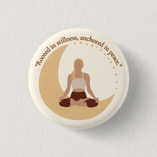 Moon Meditation – Celestial Wellness  3 Cm Round Badge (Front)