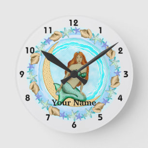 Moon Mermaid  clock