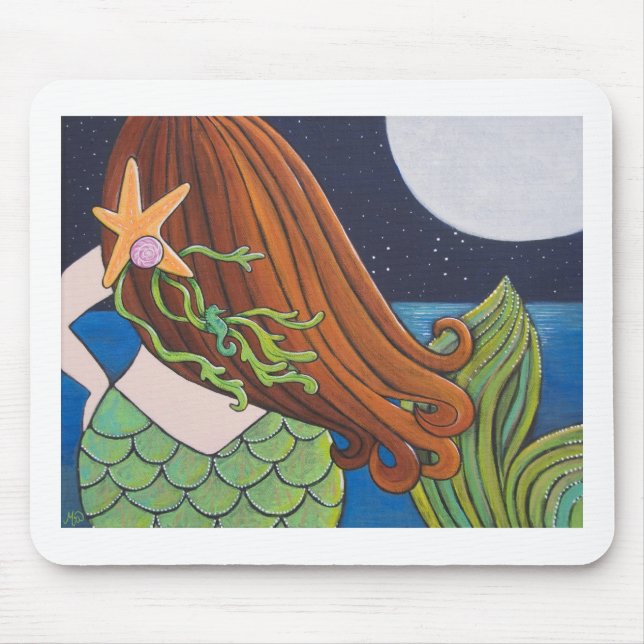 Moon Mermaid Mouse Pad (Front)