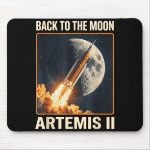 Moon Mission 2 Launch Back to the Moon Rocket Mouse Pad