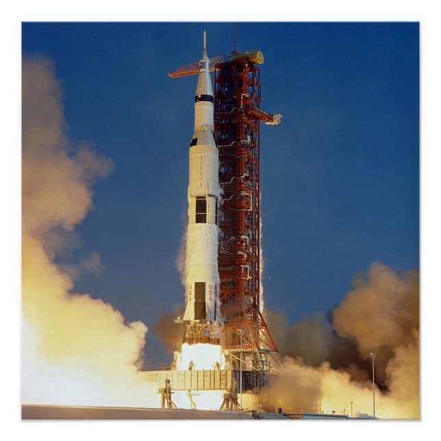 Moon Mission Spacecraft Ground View Poster (Front)