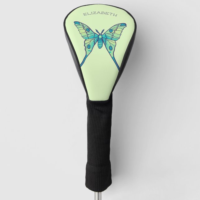 Moon Moth Magic - Butterfly Lover Art Golf Head Cover (Front)