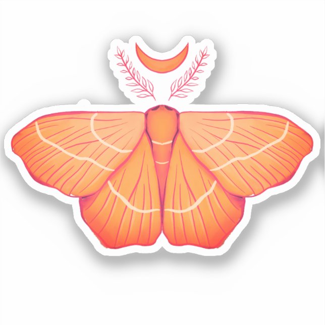 Moon Moth Witchy Night Art – Magical Illustration (Front)