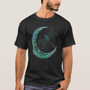 Moon Nature Insect Animal Wildlife Night Dragonfly T-Shirt