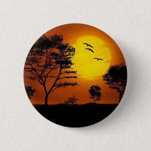 moon night custom personalise diy Anniversaries 6 Cm Round Badge