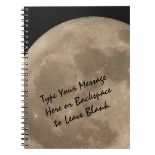 Moon Notebook Custom Full Moon Journal Book Gifts