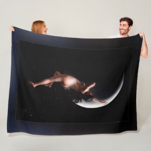 Moon Nymph by Luis Ricardo Falero Fleece Blanket