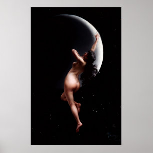 Moon Nymph by Luis Ricardo Falero Poster