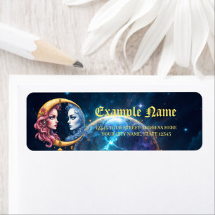 Moon of Eternal Balance – Fire & Water Souls. Return Address Label