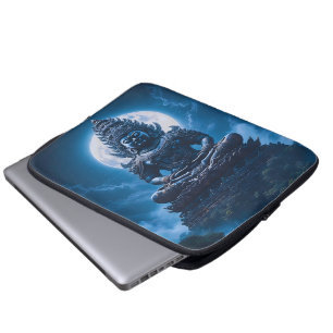 Moon of the Silent Guardian Laptop Sleeve