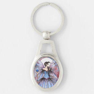 Moon of Winter Fairy Fantasy Art Key Ring