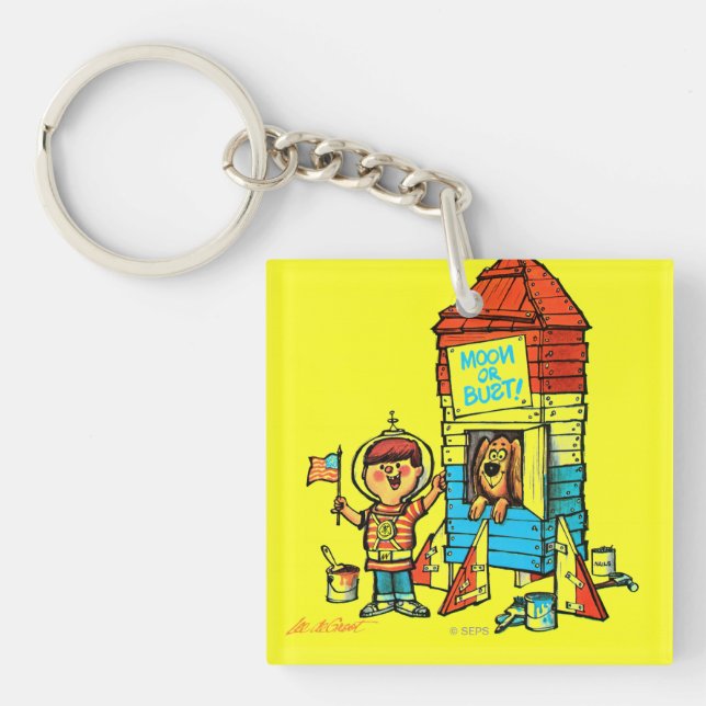 Moon or Bust! Key Ring (Front)