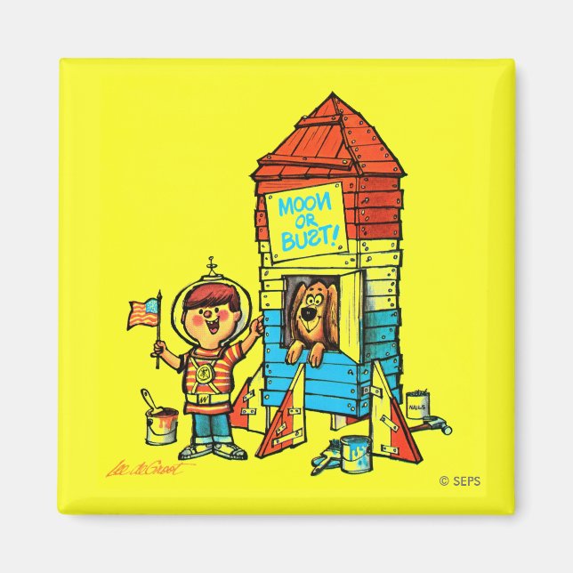 Moon or Bust! Magnet (Front)