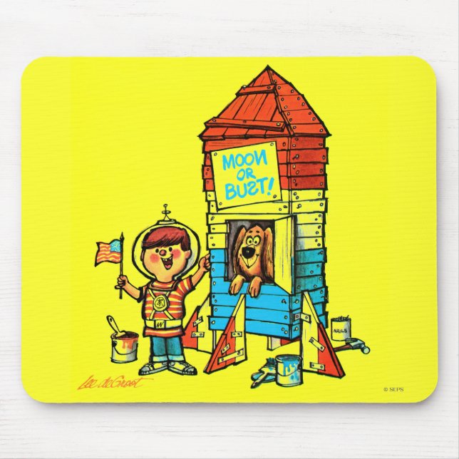 Moon or Bust! Mouse Pad (Front)