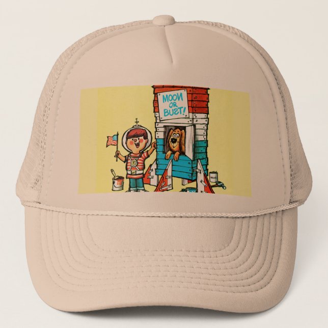 Moon or Bust! Trucker Hat (Front)