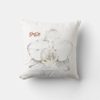 Moon Orchid Throw Pillow
