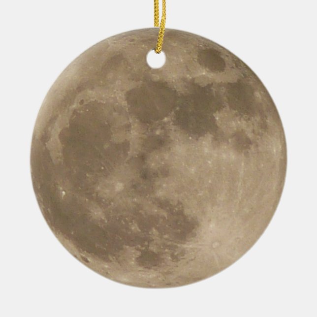 Moon Ornament Full Moon Decoration Personalised (Front)