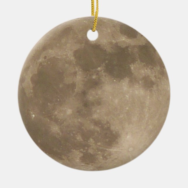 Moon Ornament Personalised Full Moon Decoration (Front)