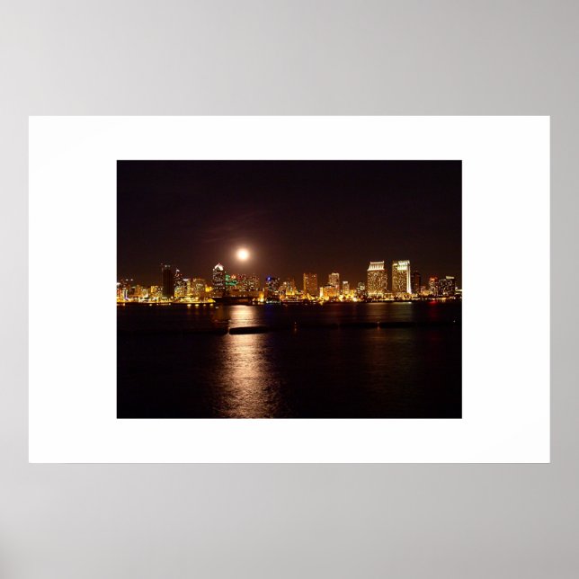 moon over bay poster (Front)