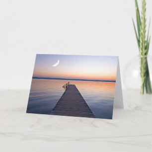 Moon Over Buscharner Footbridge   Starnberg Lake Card
