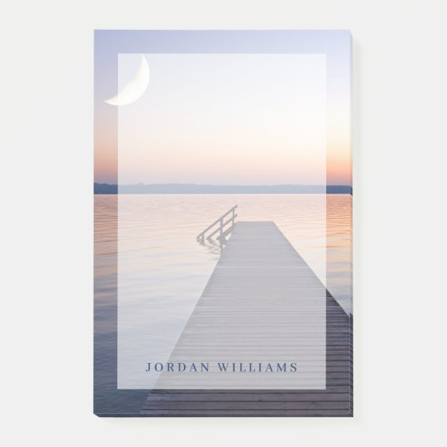 Moon Over Buscharner Footbridge | Starnberg Lake Post-it Notes (Front)