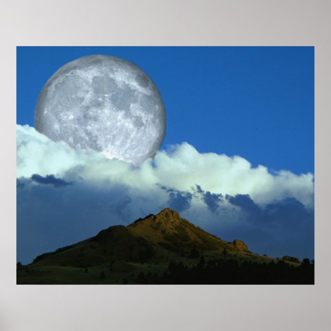 Moon Over Colorado Poster (Front)