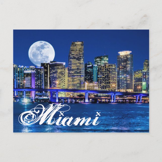 MOON OVER MIAMI. POSTCARD (Front)