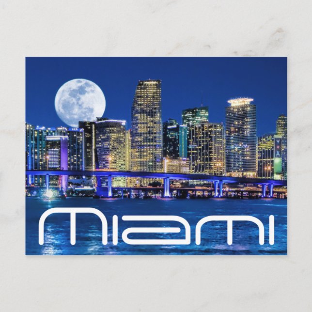 MOON OVER MIAMI. POSTCARD (Front)