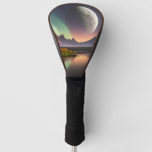 Moon over Mountain Landscape Golf Head Cover