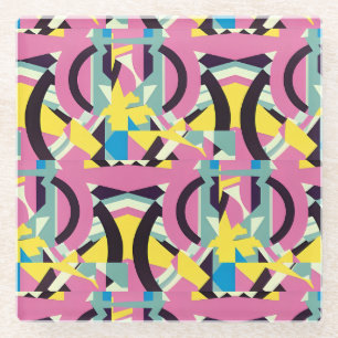 Moon Over My Memphis Glass Coaster