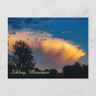 Moon over Storm Cloud Postcard