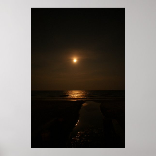 Moon Over The Atlantic Poster (Front)