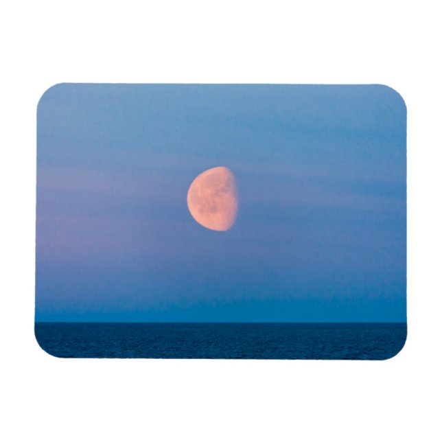 Moon Over the Bering Sea | Russia Far East Magnet (Horizontal)