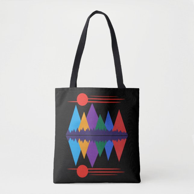 Moon Over The Mountains #7 Tote Bag (Front)
