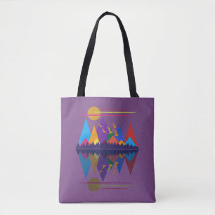 Moon Over The Mountains #9 Tote Bag