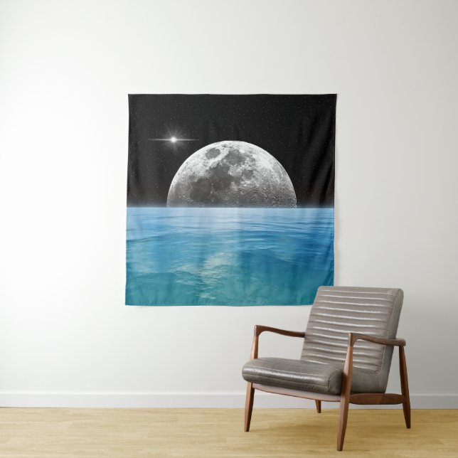 Moon Over the Ocean Tapestry (In Situ)
