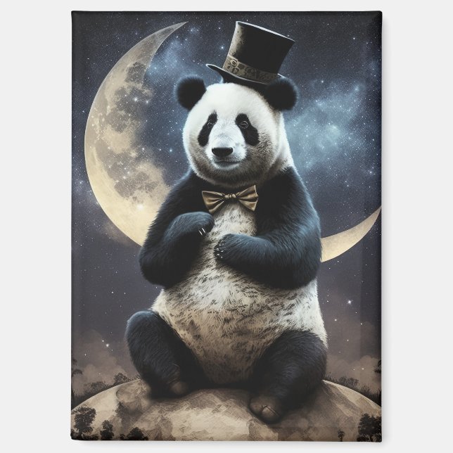 Moon Panda Bear Magnet (Front)