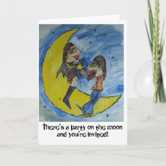 Moon Party Invitation