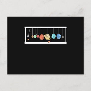 Moon Pendulum Planets Astronaut Space Postcard