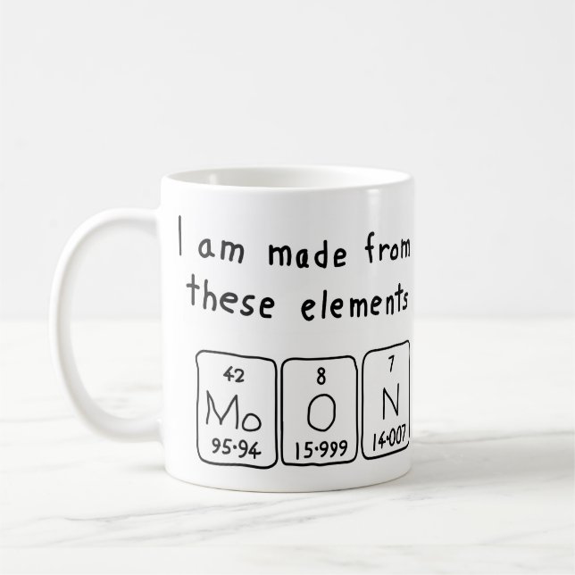 Moon periodic table name mug (Left)