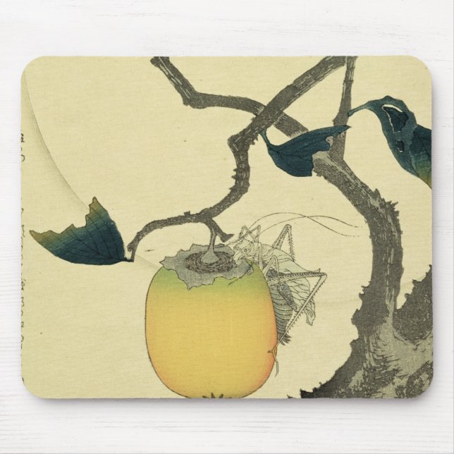 Moon, Persimmon and Grasshopper, 1807 Mouse Pad (Front)