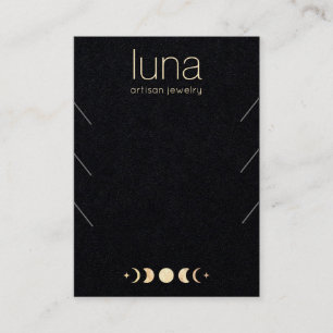 Moon Phase 3 Necklace Bracelet Display Holder Business Card