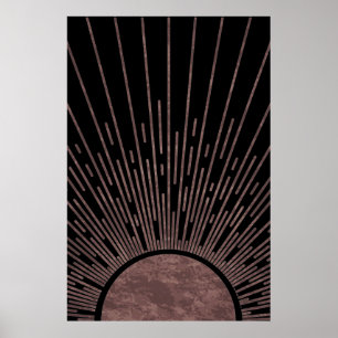 Moon Phase Arch Abstract Sun And Sun Rays, 1/6 Poster