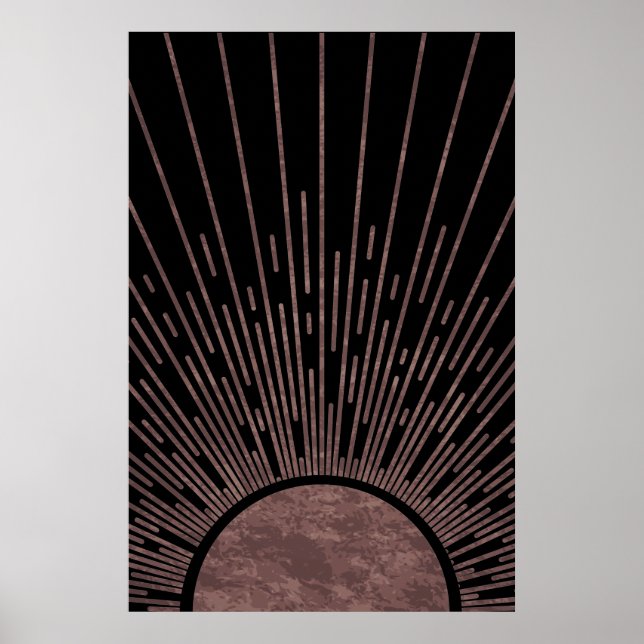 Moon Phase Arch Abstract Sun And Sun Rays, 1/6 Poster (Front)