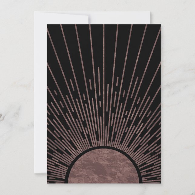 Moon Phase Arch Abstract Sun And Sun Rays Set, 1/6 Holiday Card (Front)