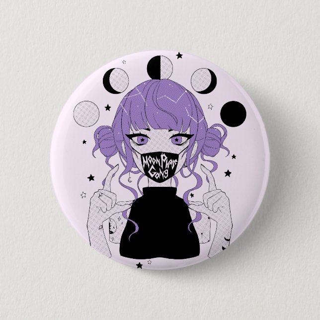 MOON PHASE GANG Button (Front)