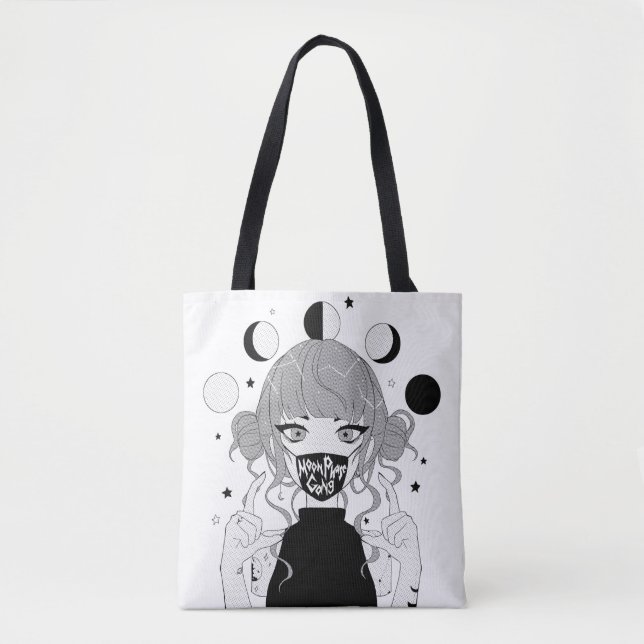 MOON PHASE GANG Light Tote Bag (Front)