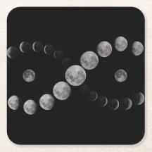 Moon phase infinity coasters