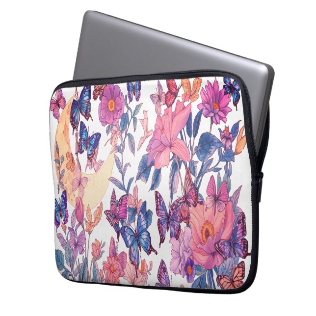 Moon Phase Laptop Sleeve – Stylish Tech Protection (Front Left)