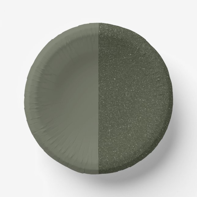 Moon Phase Moss Green Paper Plate – Customisable (Front)